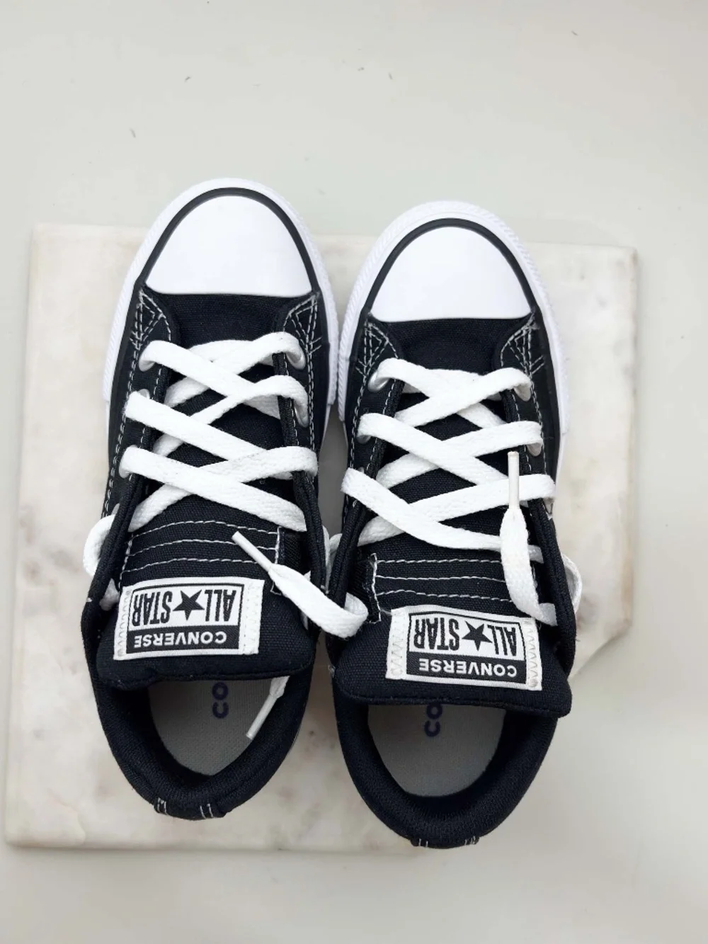 Converse Chuck Taylor All Star Street Kids Size 1 Black White Low Top A01696F